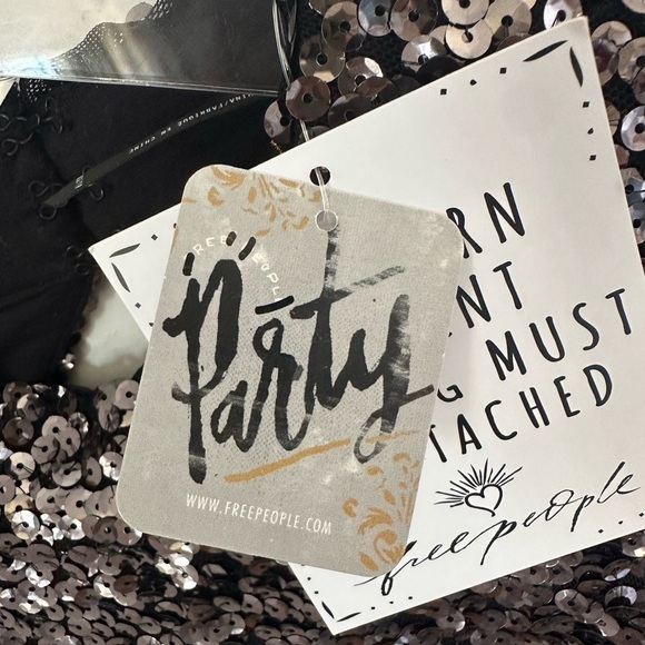 Free People NWT Dezdemona Mini Dress XS sequin NYE party dress new years dress - Picture 10 of 11